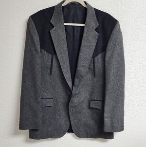 Circle S Dallas Texas Western Yoke Sports Coat Boise Blazer Mens 44L Rockabilly